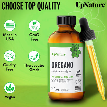 UpNature Oregano Oil - Huge 2oz - 100% Pure Oregano Essential Oil