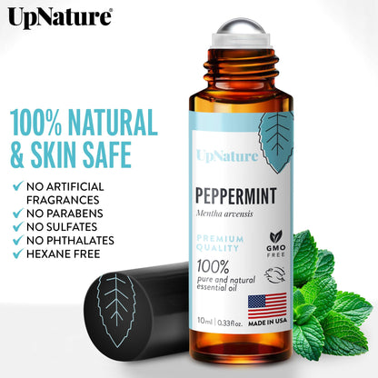 UpNature Peppermint Essential Oil Roll-On - Pregnancy Nausea Relief