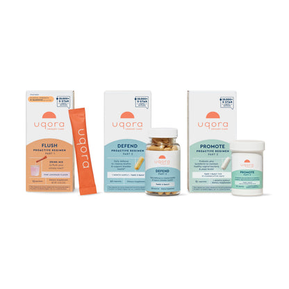 Uqora Complete Regimen: Flush, Defend & Promote for Urinary Health