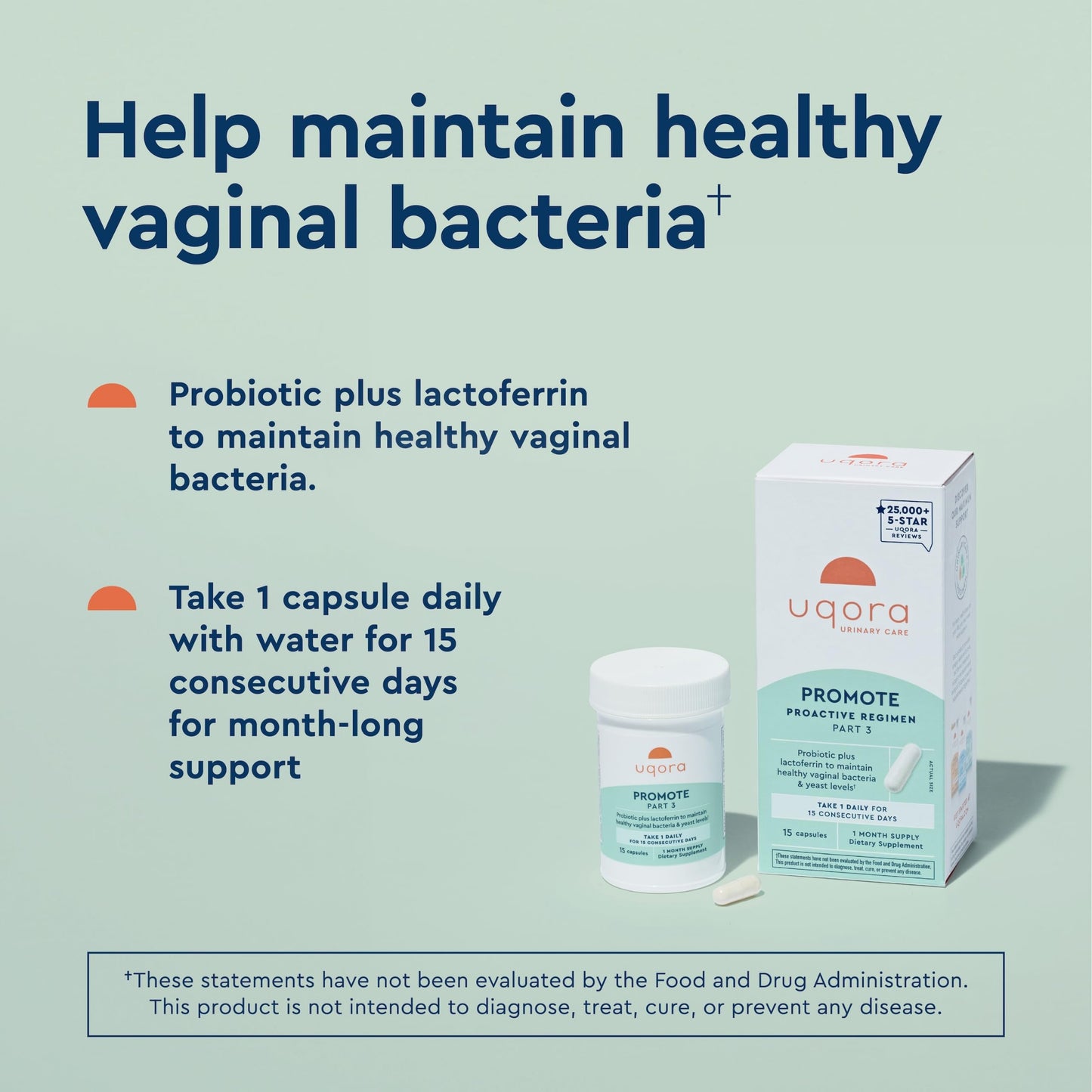 Uqora Defend & Promote – Daily Urinary & Vaginal Health Bundle (One‑Month Supply)