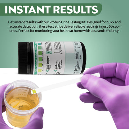 One Step Protein Urine Testing Kit — 100 Strips, 60-Second Results