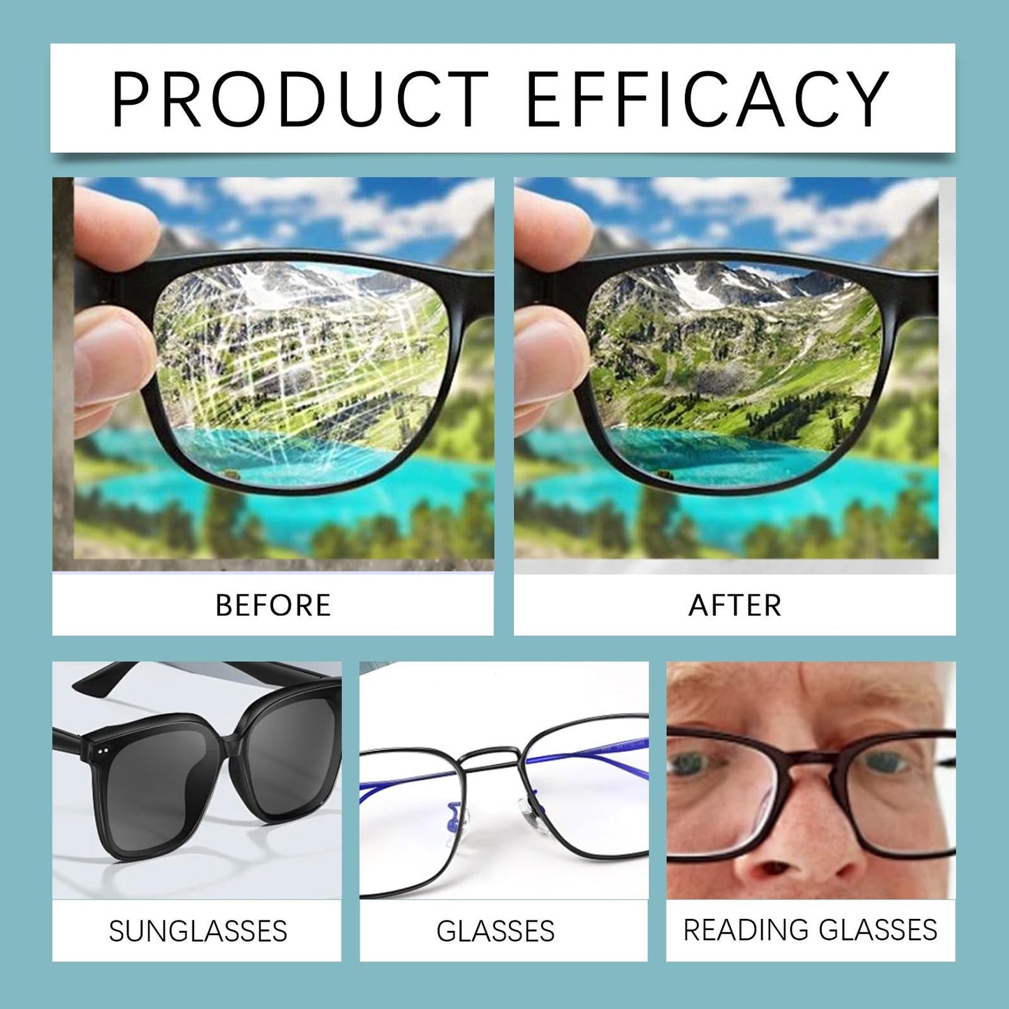 Urnuos 2PCS Lens Scratch Remover – Eyeglass Cleaner Spray & Lens Scratch Repair for Glasses