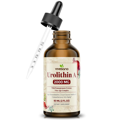 Urolithin A Liquid Drops 2000mg – Dual-Source Formula, 60ml