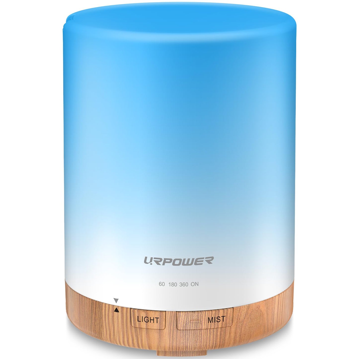 URPOWER 300ml Essential Oil Diffuser | Ultrasonic Diffuser with 7 Color LED, Auto Shut Off & 4 Timer Settings