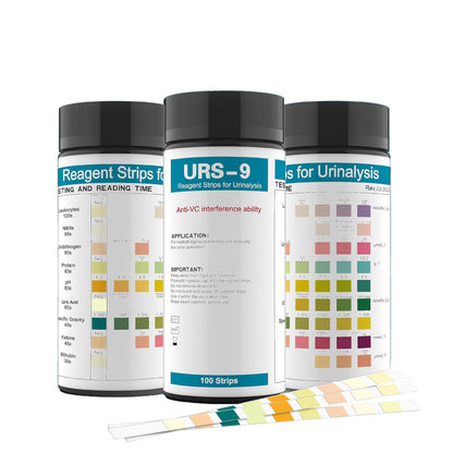 URS 9-in-1 Urine Test Strips 100 CT – 9 Parameters Testing (UTI, Protein, Leukocytes, Nitrite, pH, Ketosis)