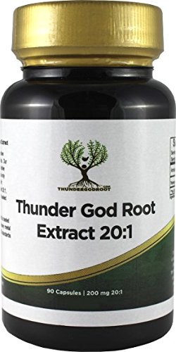 Thunder God Vine Root 20:1 Supplement – 200 mg Tripterygium Wilfordii, 90 Capsules | ThunderGodRoot