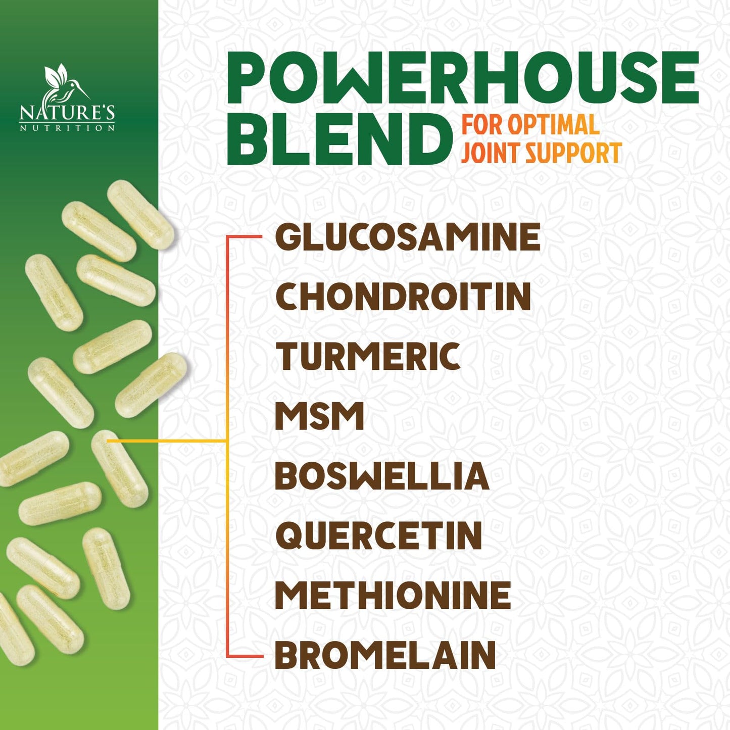 Glucosamine Chondroitin MSM 2100mg – 3x Strength Joint Support with Turmeric & Boswellia