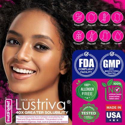 InstaRelief® Hair Growth with Lustriva® – Clinically Shown to Grow Thicker Hair in 3 Weeks