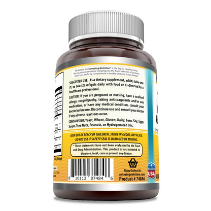 Amazing Omega Norwegian Cod Liver Oil 1250 Mg Softgels Supplement | Omega-3, EPA, DHA, Vitamin A, Vitamin D & Vitamin E (Lemon | 60 Count)