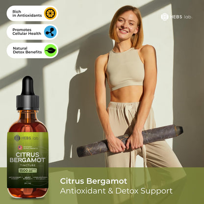 Citrus Bergamot Drops 2 oz - Made in USA | Natural Antioxidant & Heart Wellness