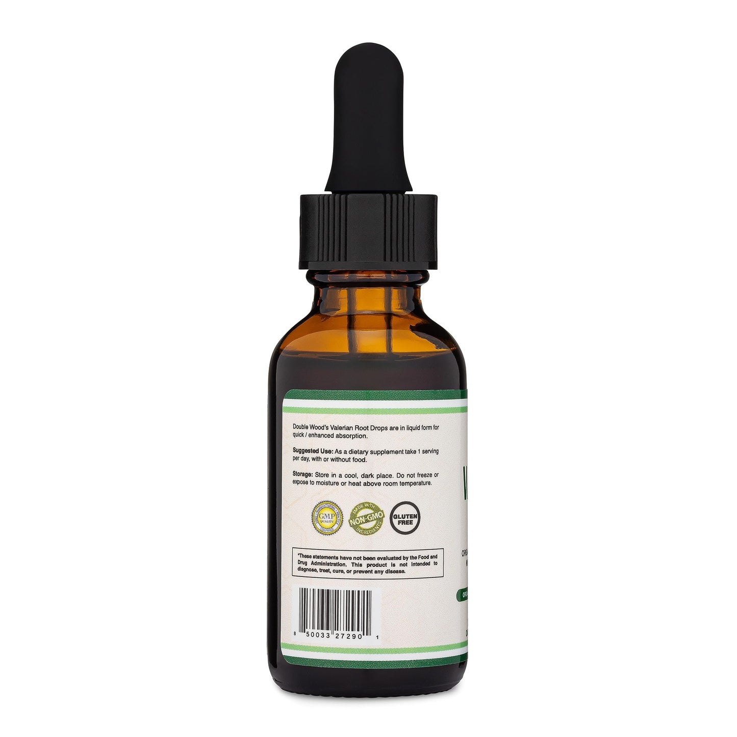 Valerian Root Drops for Sleep - Organic Valerian Root Tincture 168mg | 1 FL OZ, 30 Servings by Double Wood