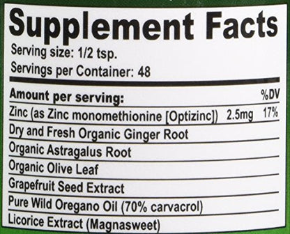California Natural Immunity Shots 4oz – Zinc, Ginger & Oregano Oil
