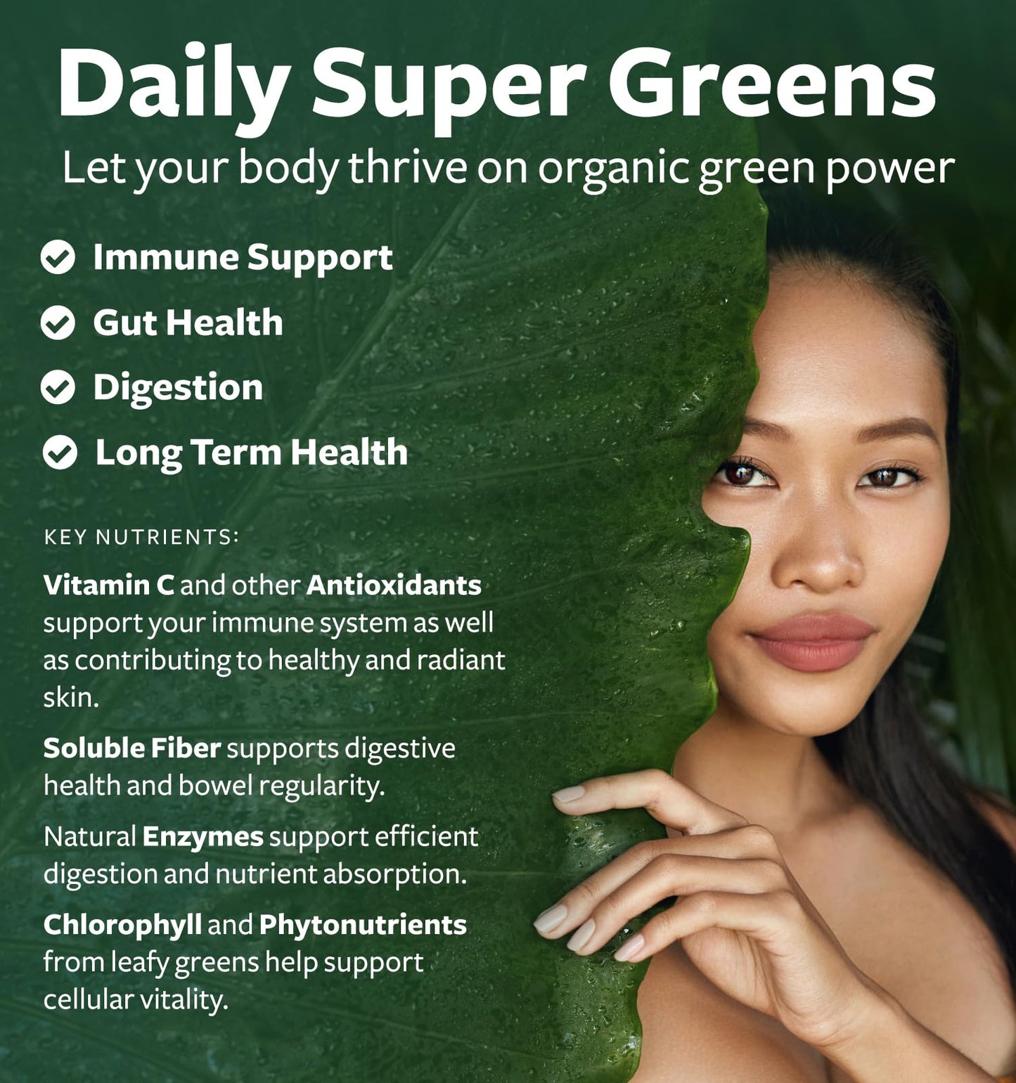 USDA Organic Super Greens – 28-Item Veggie & Fruit Complex, Vegan & Non-GMO