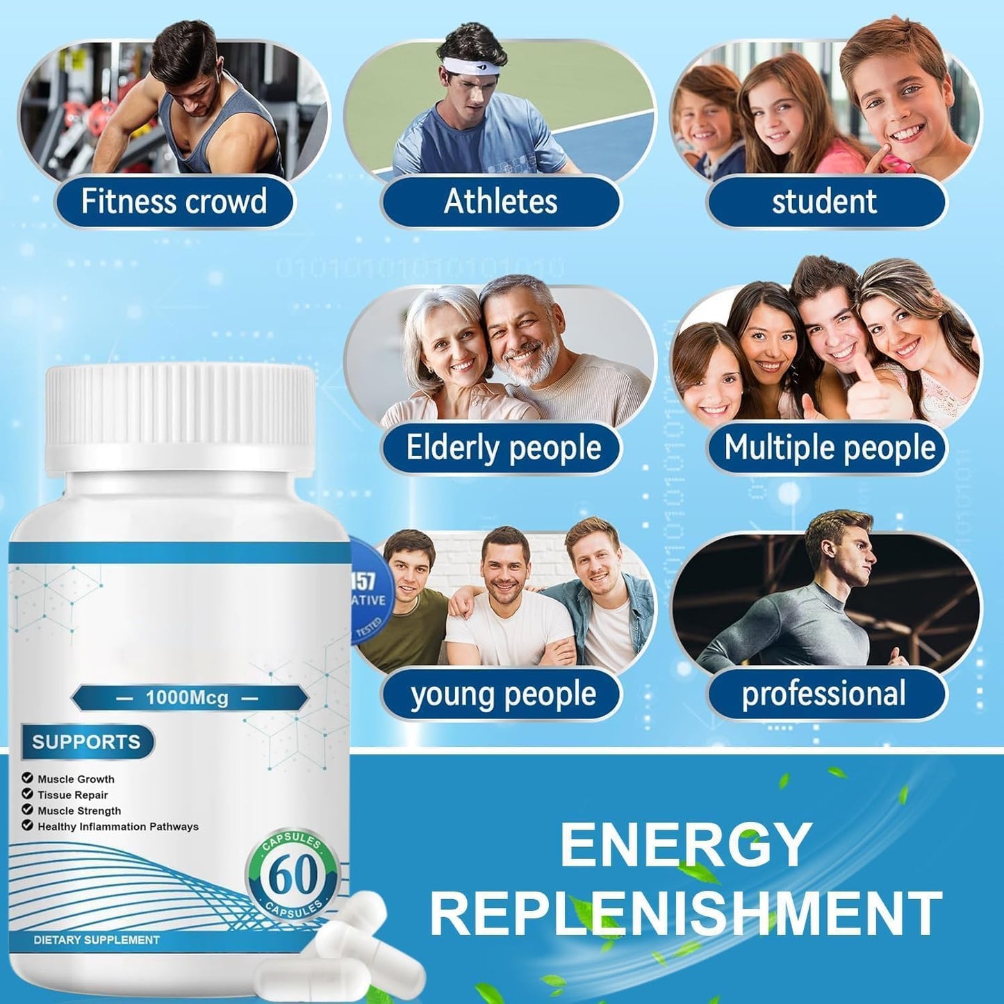 USHJNV 157 Capsules 1000 MG – BPC-157 Supplement, New Protective Compound, Non-GMO, Gluten-Free, 60 Capsules