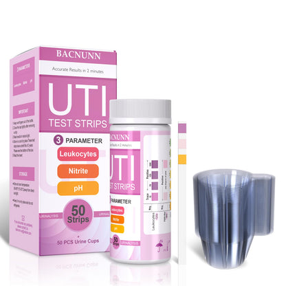 UTI Test Strips for Women – 50 Count 3-in-1 UTI Kit for At-Home Urinalysis