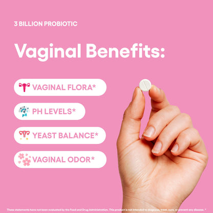 Natural Foundation Vaginal Probiotics – 240 Tablets, 3 Billion CFU | PH Balance & Intimate Flora