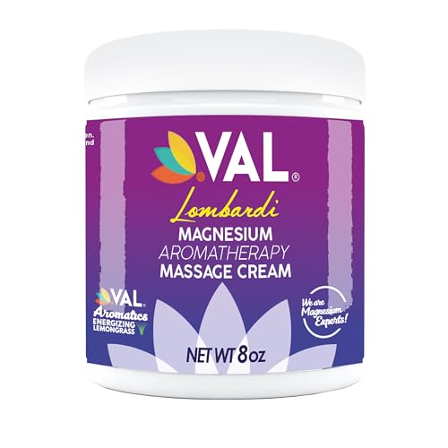 VAL Magnesium Aromatherapy Massage Cream 8oz | Zechstein Magnesium + MSM