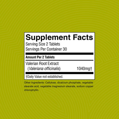Nature's Sunshine Valerian Root Extract Time Release - 60 Capsules | Sleep & Relaxation