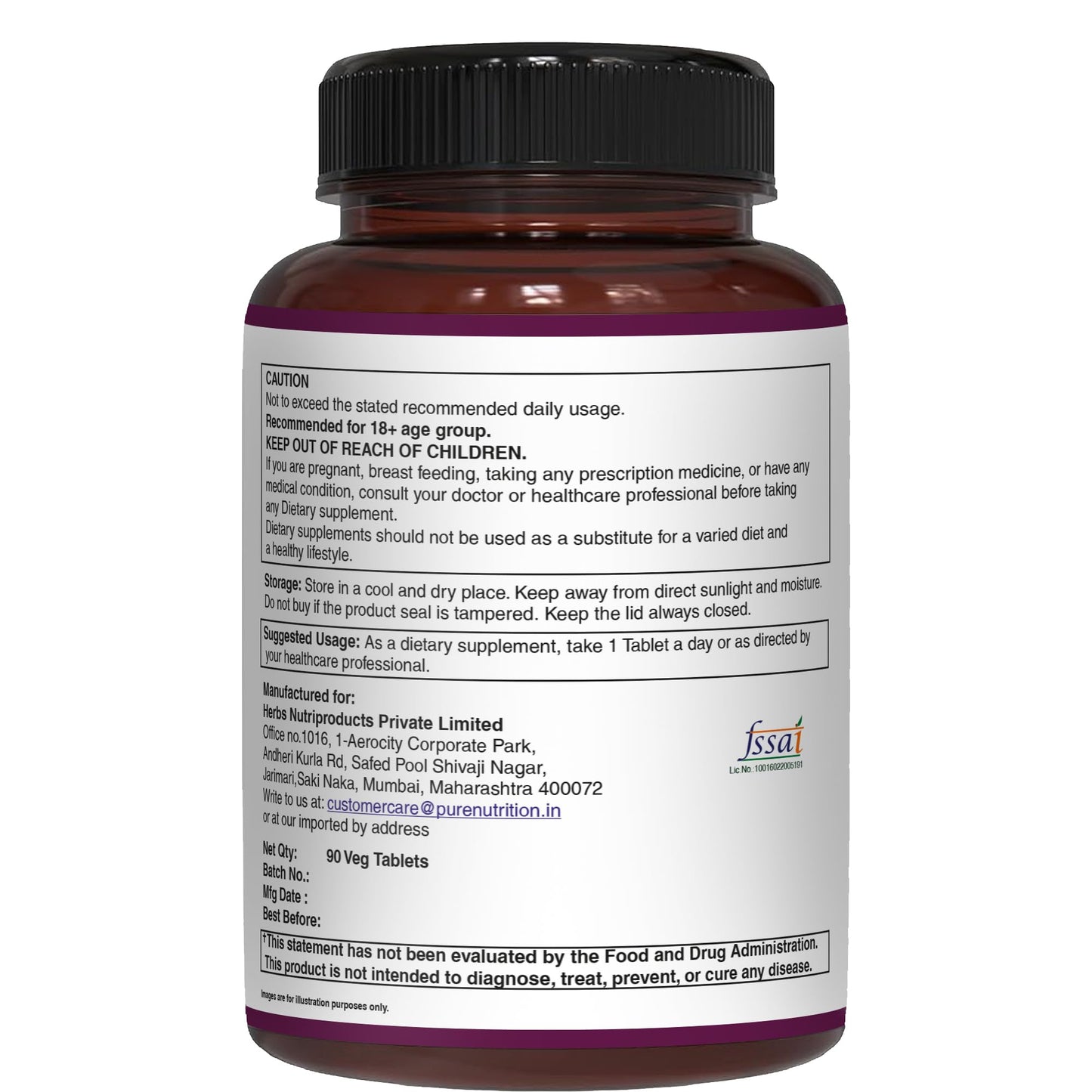 Pure Nutrition Melatonin 5mg with Valeriana wallichii – 90 Tabs | Non-Addictive Sleep Support