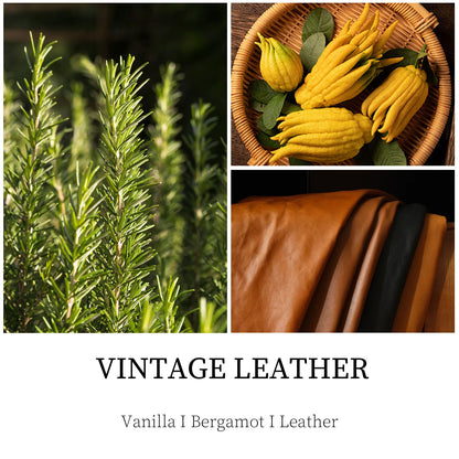 Vintage Leather Candle – 9 oz Soy Wax, Masculine Scented Jar Candle for Men | 50 Hours Burn Time