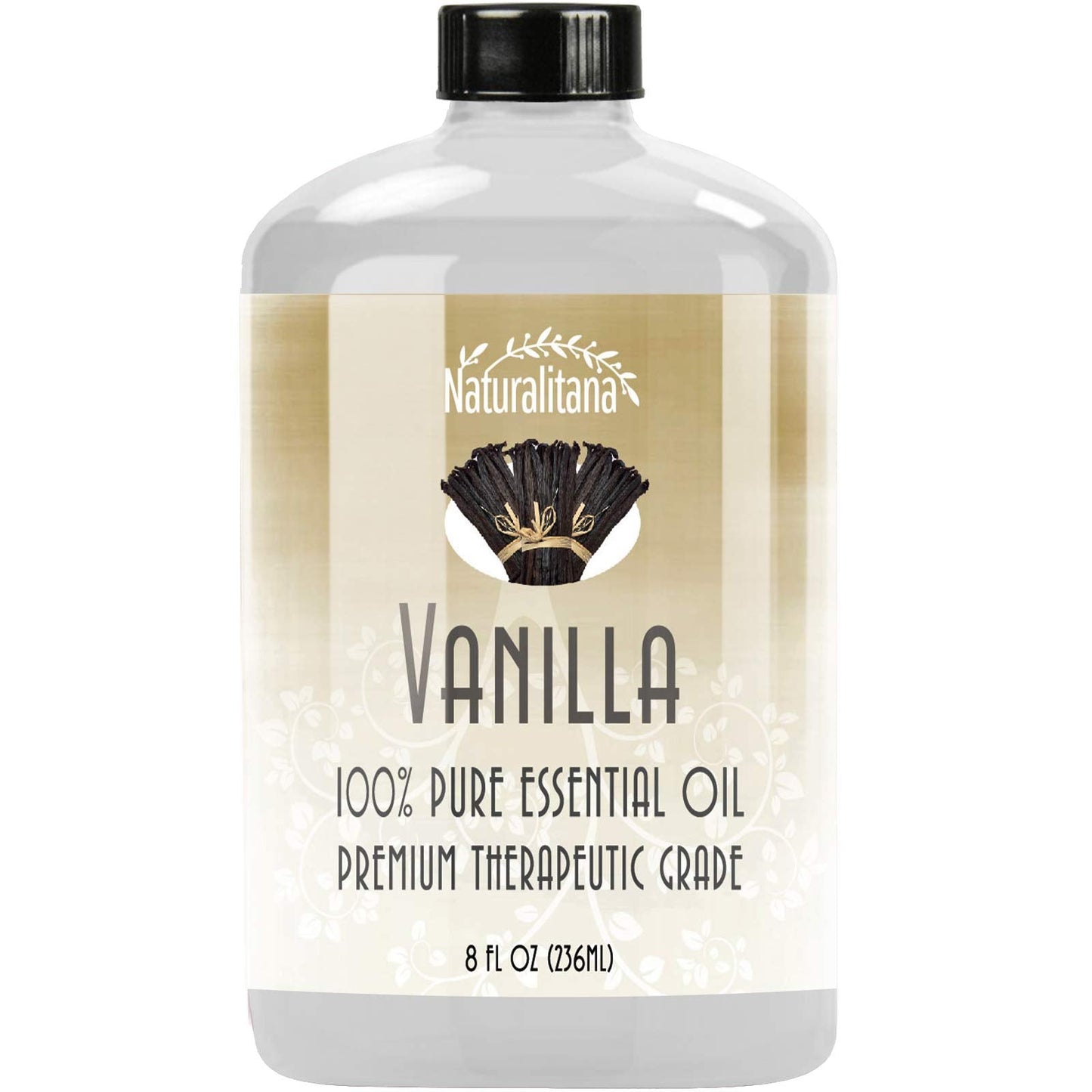 Naturalitana Best Vanilla Essential Oil – 8oz Bulk | Aromatherapy Diffuser, Soap, Bath Bombs & Candles