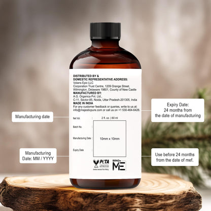 Majestic Pure Vanilla Essential Oil - 2 oz with Glass Dropper, 100% Pure