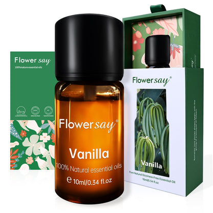 Vanilla Essential Oil 100% Pure, Natural Oleoresin – Sweet Aromatherapy Scent for Diffuser, Massage, Skincare, DIY, Relaxation – 10ml