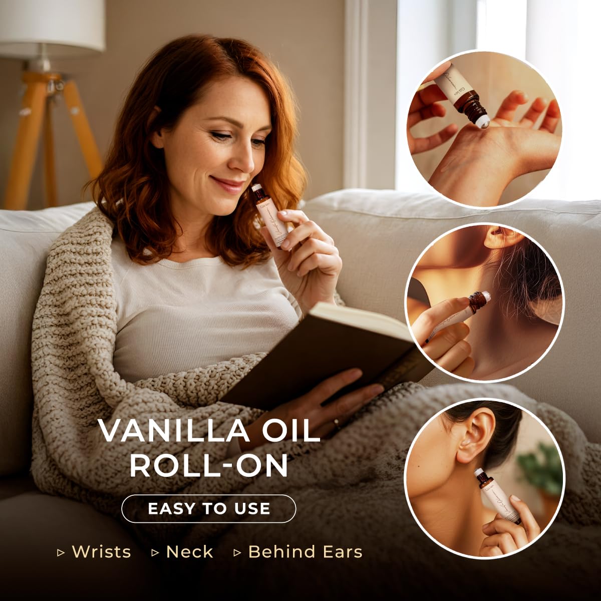 Gya Labs Vanilla Oleoresin Essential Oil Roll-On – 0.34 Fl Oz Travel Size