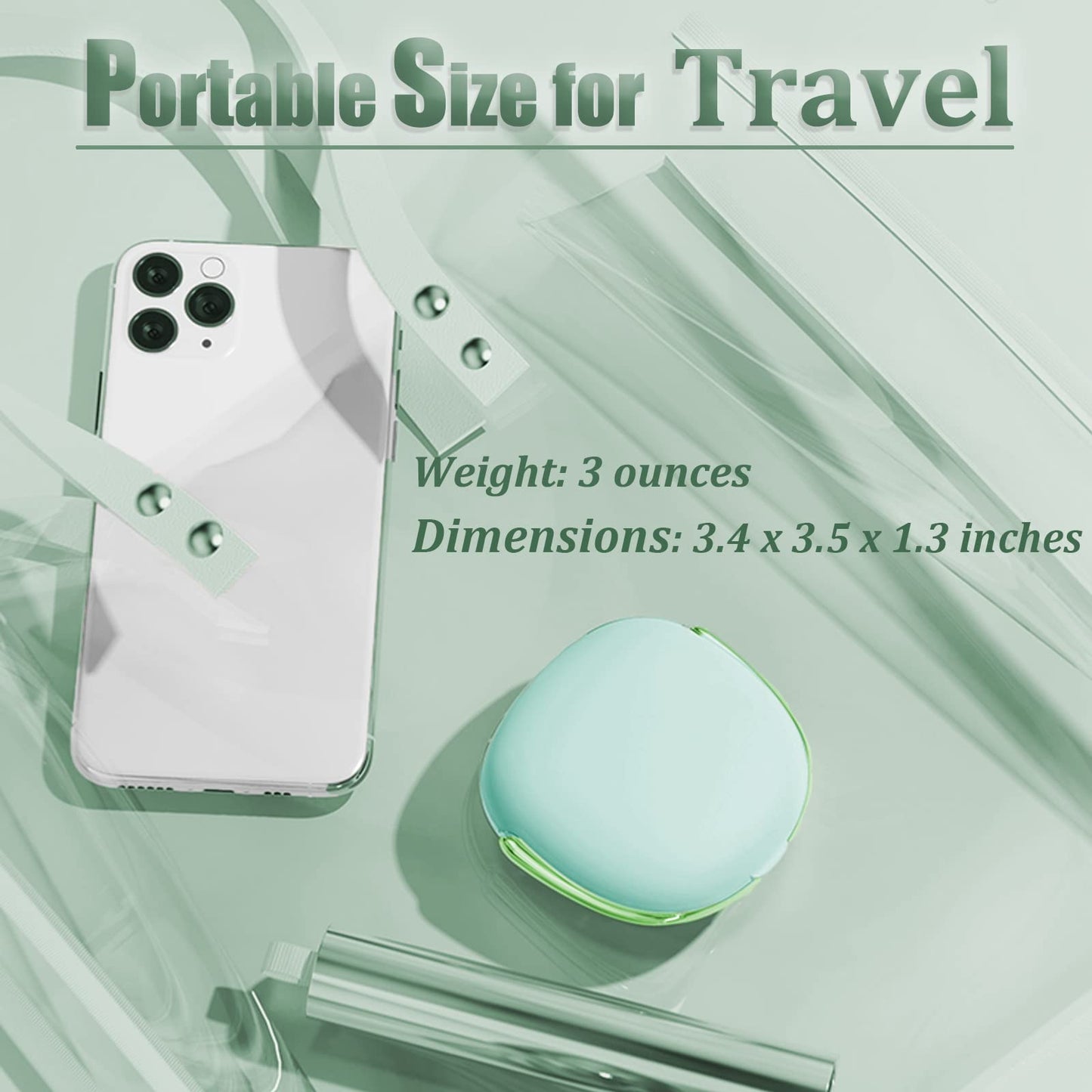 Vastsoon Portable Ultrasonic Contact Lens Cleaner with USB Charger – Soak Case Kit