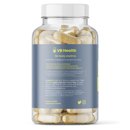 VB Health Drive Boost: Stamina & Libido Support Supplement – 120 Capsules, Made in USA