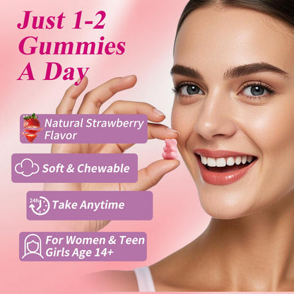 Vccvaa Sugar Free Multivitamin Gummies for Women 14+ – Iron, Folate, 20+ Nutrients | Vegan