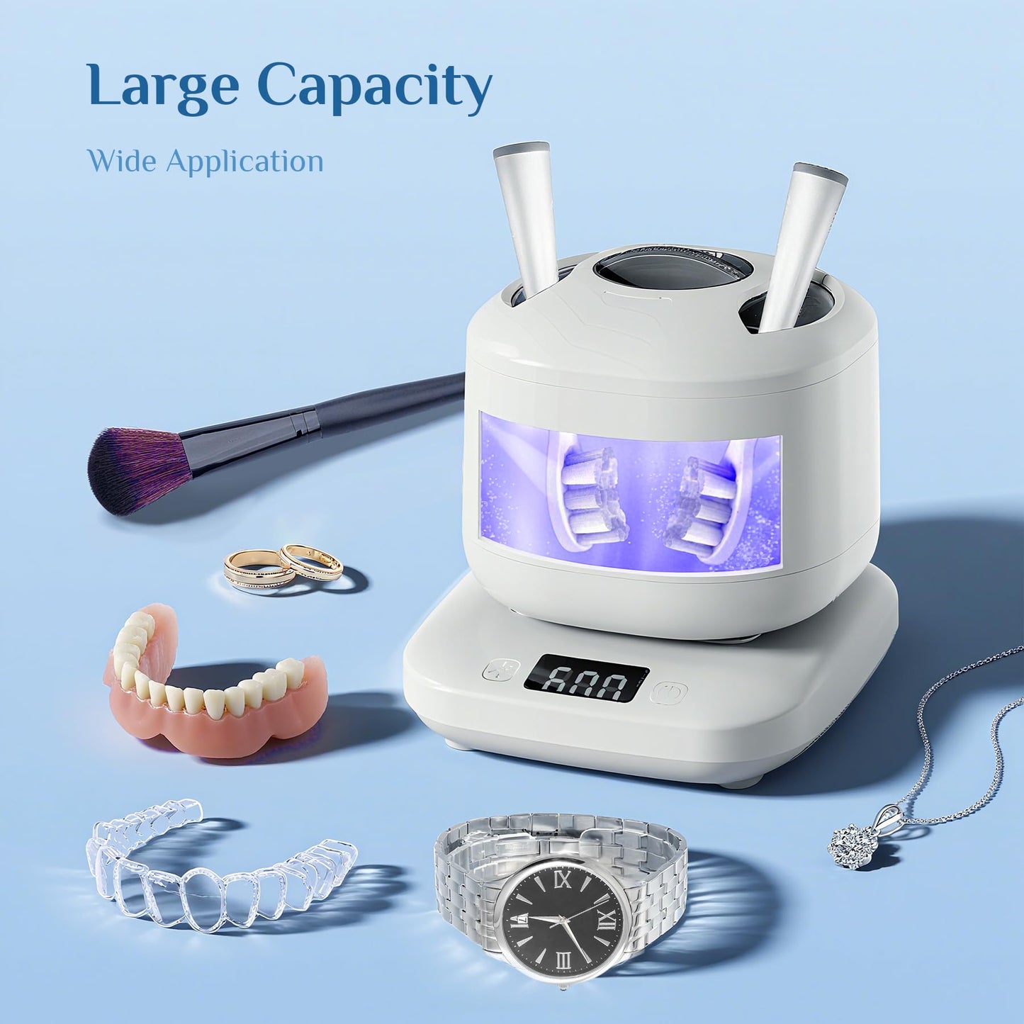 Vcyems Retainer Cleaner Machine | Ultrasonic Jewelry & Invisalign Cleaner 2025