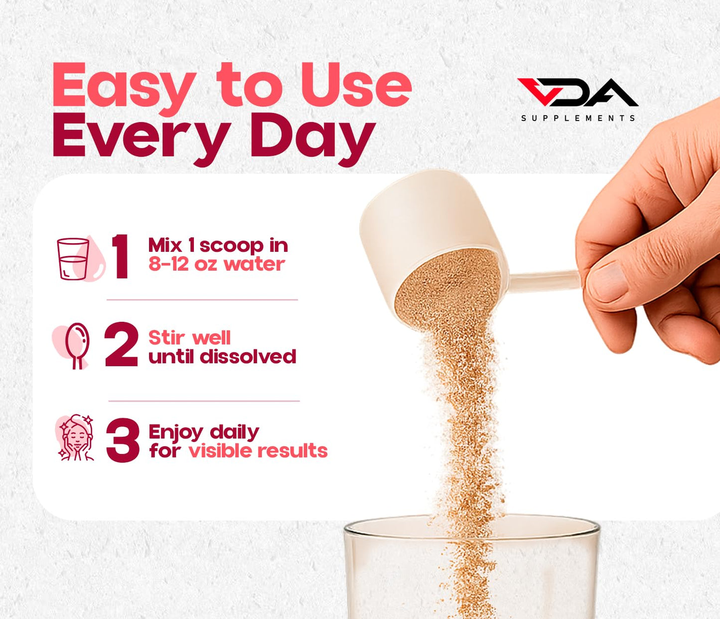 VDA Collagen Burn – Flavorless Hydrolyzed Collagen with Peptides (Types I–X) | 40 Servings