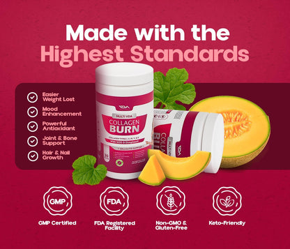 VDA Collagen Burn – Flavorless Hydrolyzed Collagen with Peptides (30 Servings)