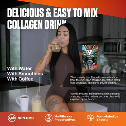 VEDGE Vegan Collagen Powder – Plant-Based Peptides for Hair, Skin & Nails