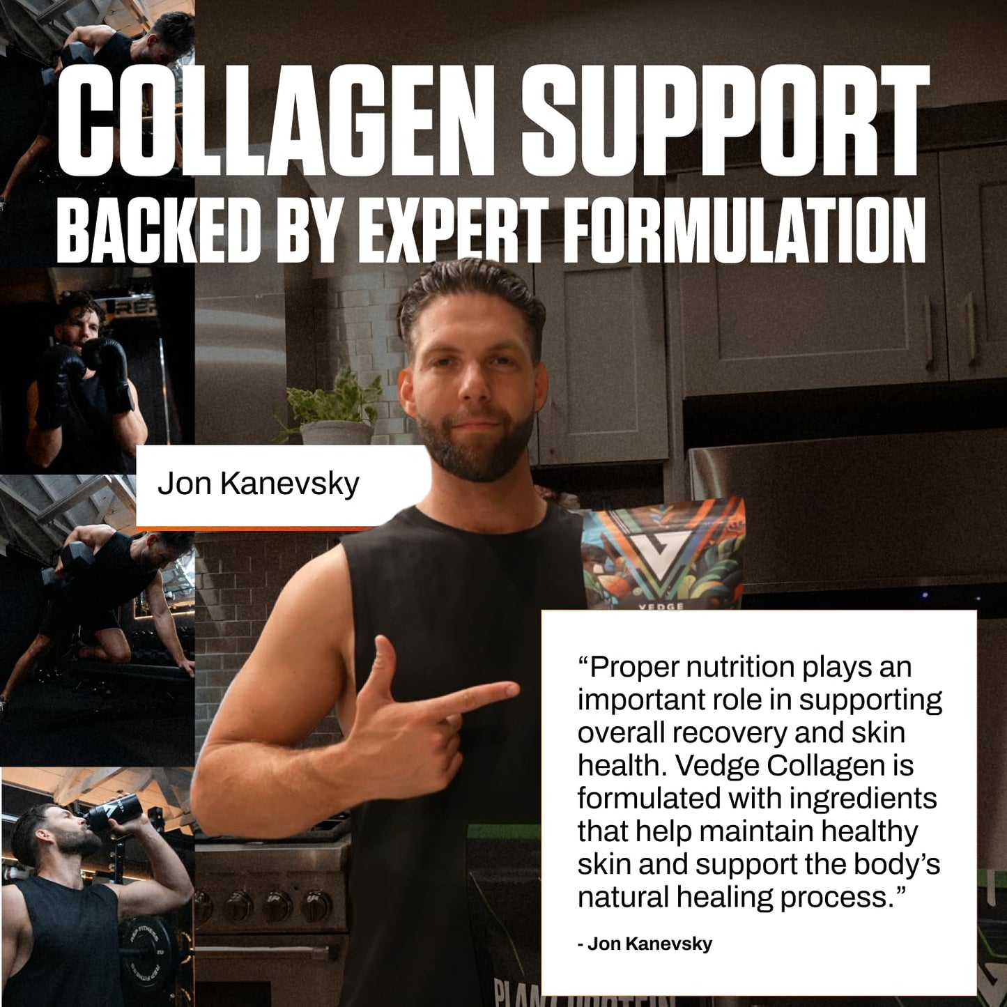 VEDGE Vegan Collagen Powder – Plant-Based Peptides for Hair, Skin & Nails