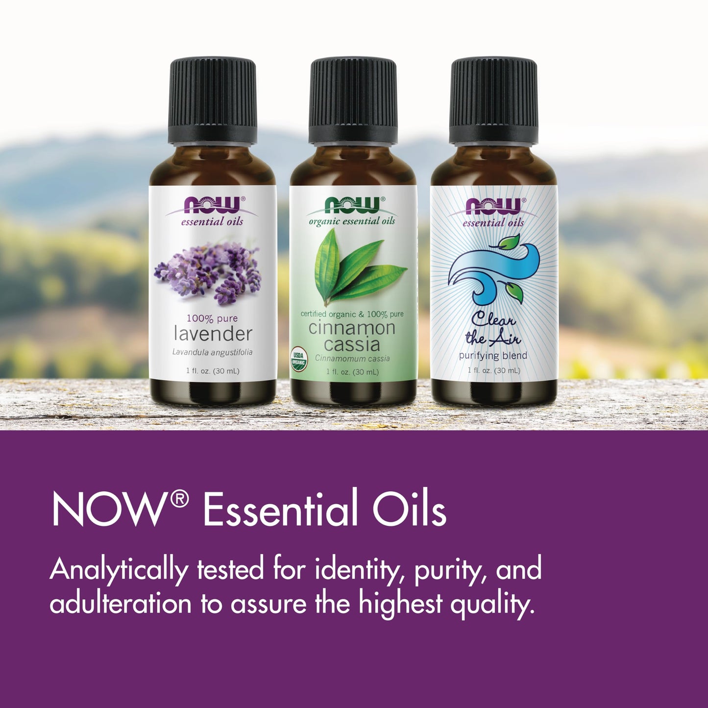 NOW Essential Oils Clear the Air Oil Blend – Purifying Aromatherapy, Steam-Distilled, 4 oz