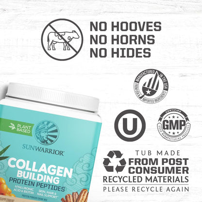 Sunwarrior Vegan Collagen Protein Powder for Women – Churro Flavor, Plant-Based, No Added Sugar, Gluten & Dairy Free