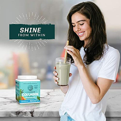Sunwarrior Vegan Collagen Building Powder – Plant-Based Protein Peptide with Biotin, Vitamin C & Hyaluronic Acid (Unflavored)
