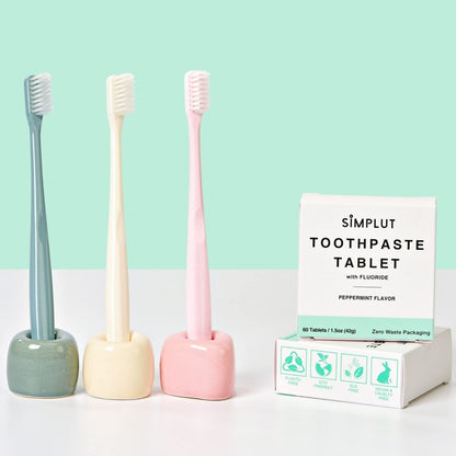 Chewable Fluoride Toothpaste Tablets 60 Pack | Travel Size, Vegan and SLS-Free