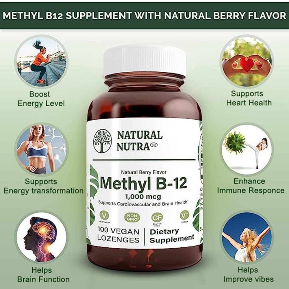Natural Nutra Vegan Methyl B12 1000mcg – Energy, Immunity & Brain Health