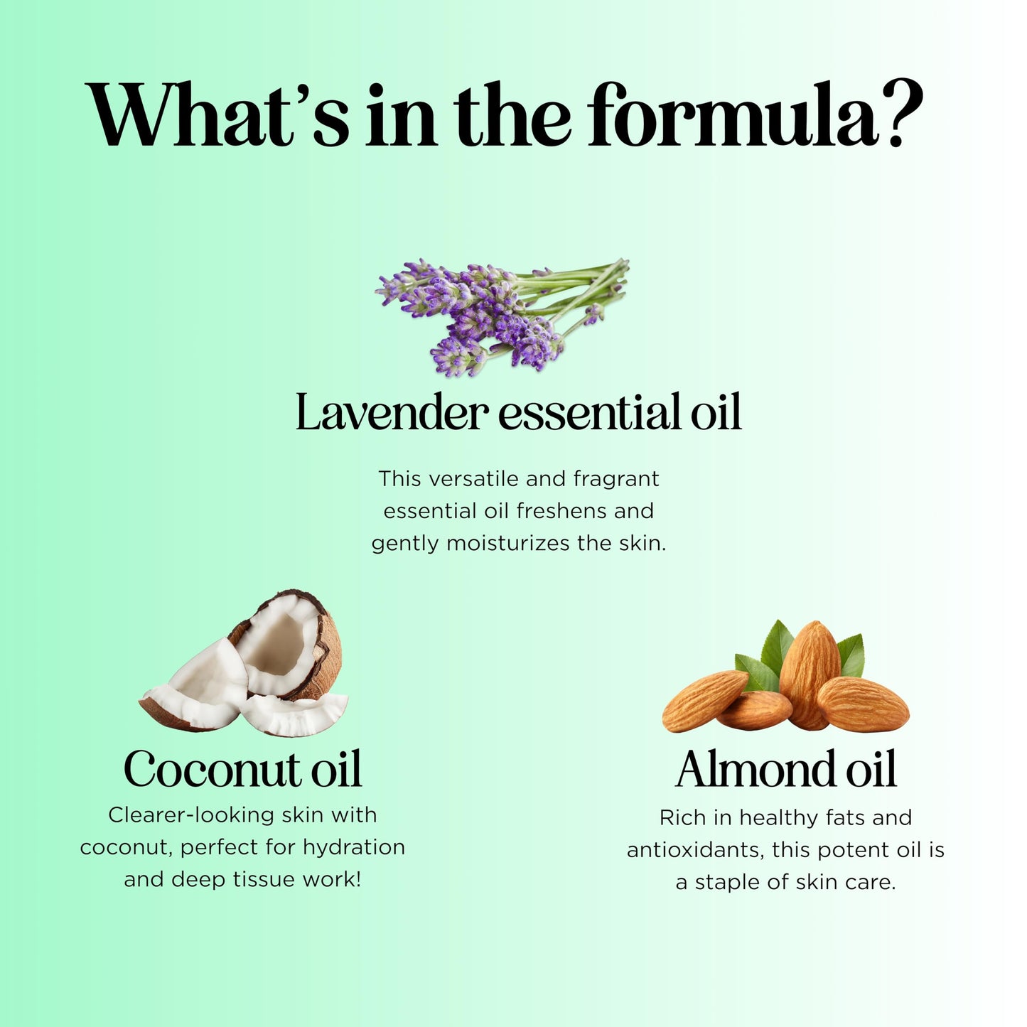 Lavender Massage Oil | Aromatherapy Full-Body Massage Oil for Men & Women – Coconut, Lavender & Sweet Almond | Vegan & Non-GMO