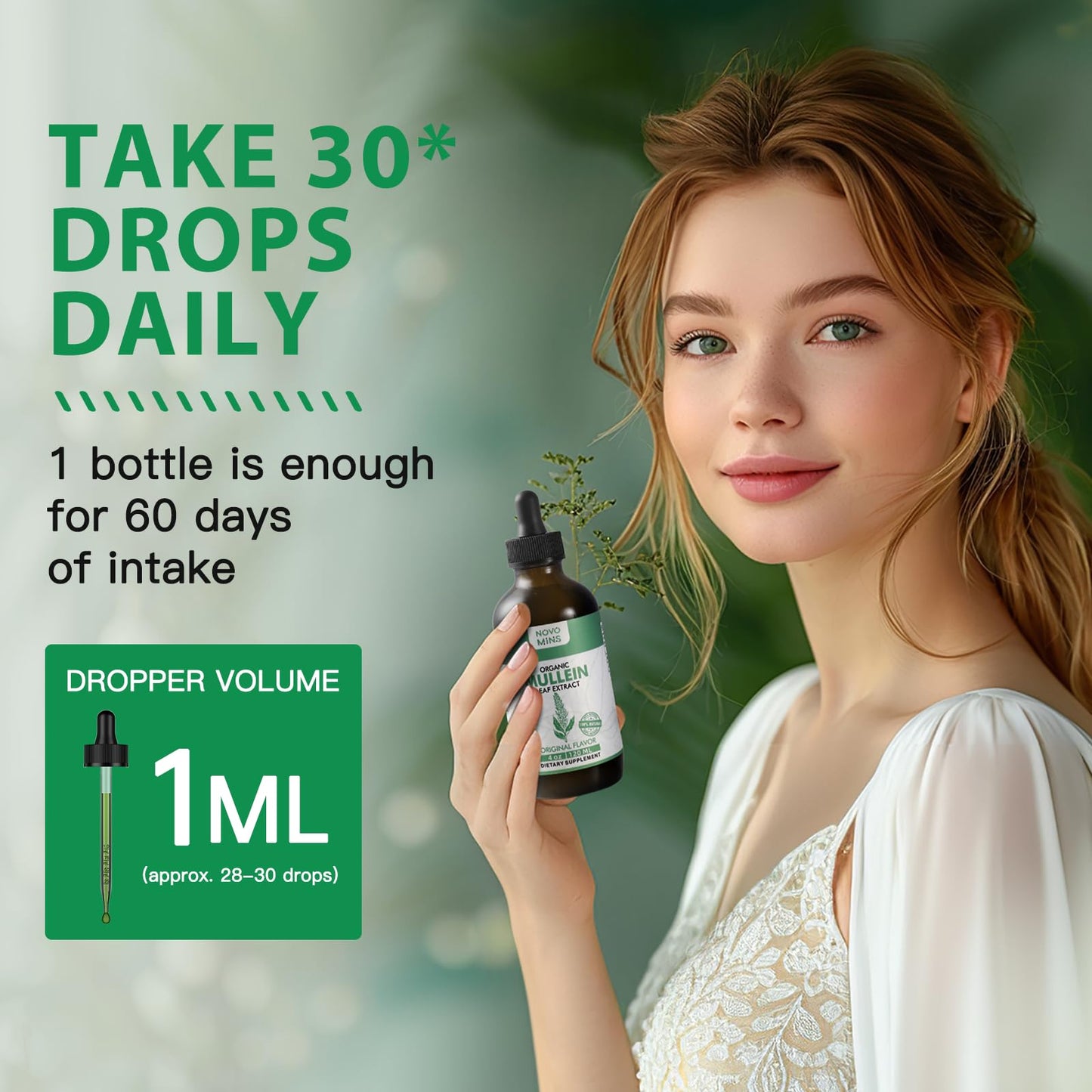 Mullein Leaf Tincture - Lung Cleanse & Respiratory Support (4 oz) - Vegan