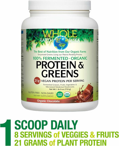 Whole Earth & Sea Organic Fermented Protein & Greens – Vanilla Chai
