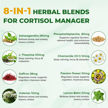 VEGETUSMAX Cortisol Gummies – Low Cortisol Support for Women, Sleep & Stress Relief, Vegan