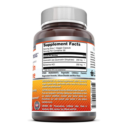 Quercetin Berberine 500 mg – Veggie Capsule | Non-GMO | Gluten Free | USA Made