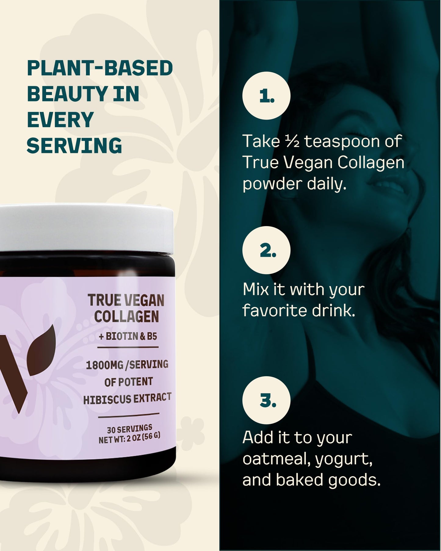 Veggimins True Vegan Collagen – Hibiscus Powder for Hair & Skin