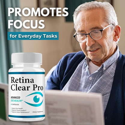 VegHerbs Retina Clear Pro - Premium Eye Health Capsules, 60 Caps Per Bottle, Pack of 3