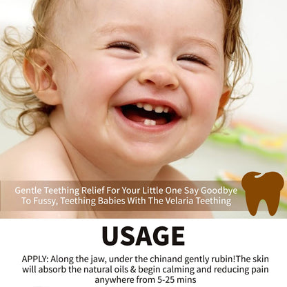 3Pcs Velaria Teething Roller – All-Natural Teething Relief for Babies