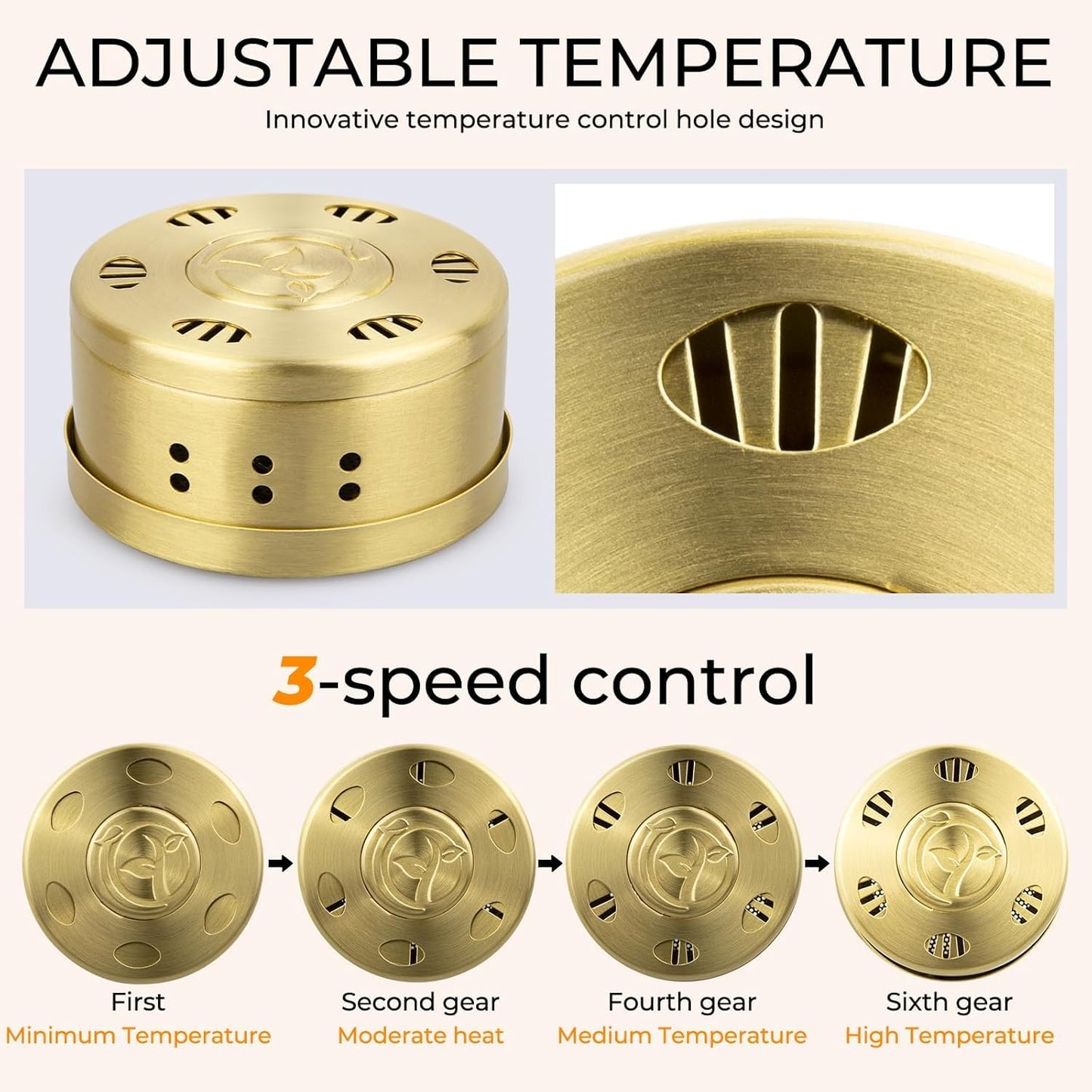 Velorique Smokeless Copper Moxa Box | Copper Tank Moxibustion Tool with Ai Jiu Bag for Neck, Shoulder, Back – Remove Dampness